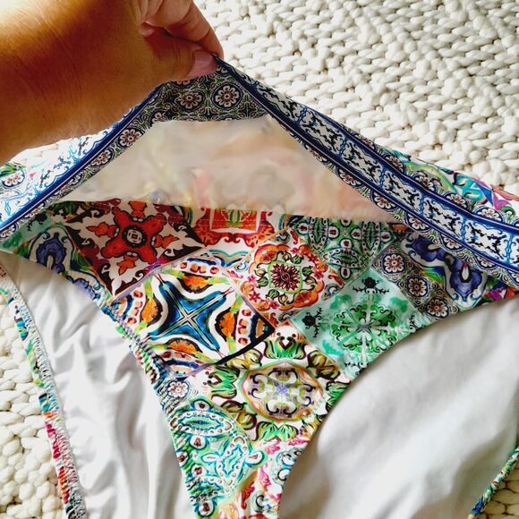 LAST CHANCE-Nanette Lepore Hipster Bikini Bottom Resort Coastal Swim Sz Large - Picture 3 of 6